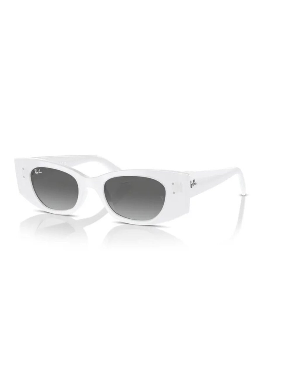 Ray-Ban Women's Kat 49mm Small Rectangular Sunglasses in White color NWT